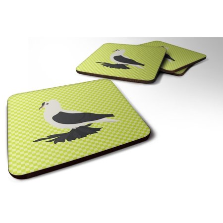 CAROLINES TREASURES Saxon Fairy Swallow Pigeon Green Foam Coaster, Set of 4 BB7772FC